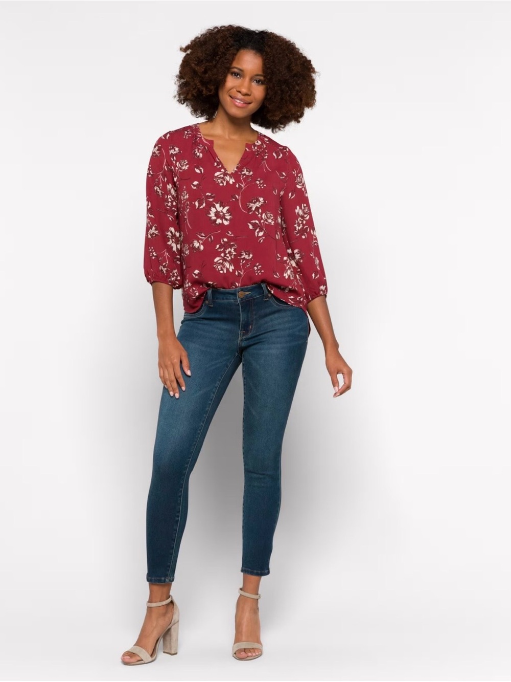1822 Denim Women's Skinny Jeans in Blue Wash